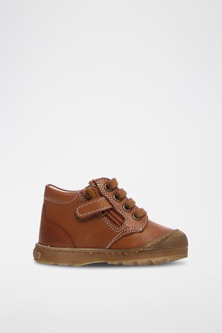 Botins de couro napa Labloom - Castanho