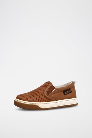 Slip-on em couro - Camel