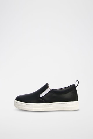 Slip-on em couro Preto