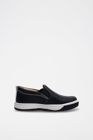 Slip-on em couro - Preto