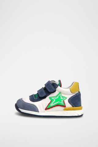 Sapatilhas subidas em couro Branco