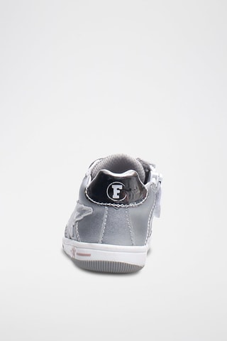 Sapatilhas em couro Prateado