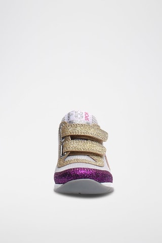 Sapatilhas em couro Prateado