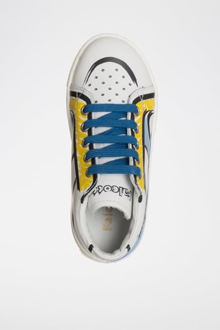 Sapatilhas subidas em couro Branco