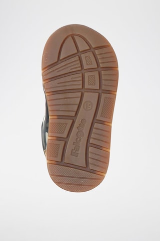 Sapatilhas em couro New Ferdi - Azul e caqui