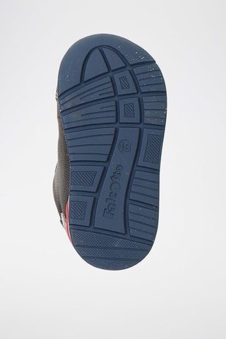 Sapatilhas em couro New Ferdi - Azul e caqui