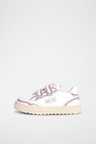 Sapatilhas em couro Ariton - Branco e rosa