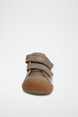 Sapatilhas em couro de vitelo - Caqui