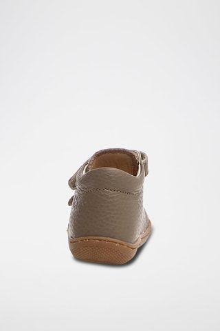 Sapatilhas em couro de vitelo - Caqui