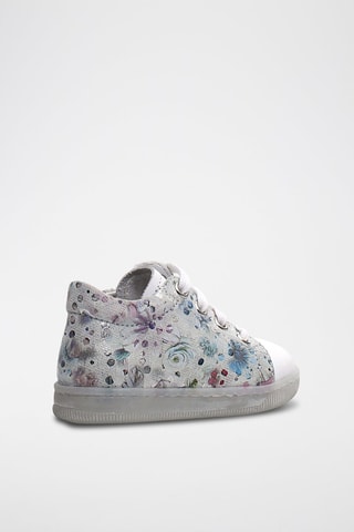 Sapatilhas subidas em couro de vitelo - Branco