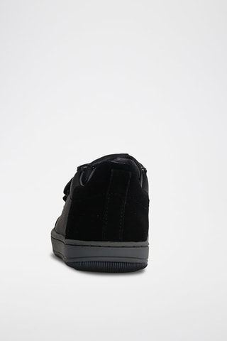 Sapatilhas de couro de vitelo Caleb - Preto