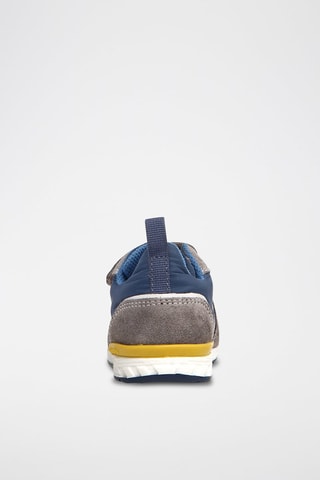 Sapatilhas em nobuck Cinzento e azul-celeste