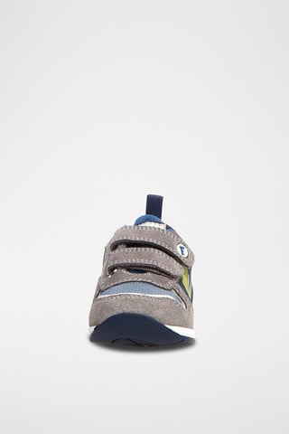 Sapatilhas em nobuck Cinzento e azul-celeste