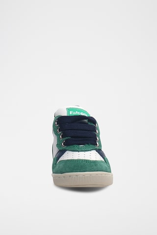 Sneakers em couro - Branco e verde