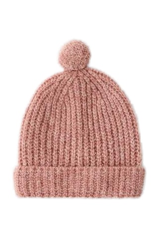 Muts met pompons - Roze