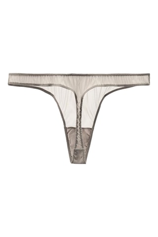 Zijden String - Taupe