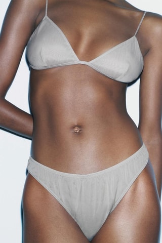 Zijden String - Taupe