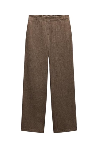 Rechte Linnen Broek - Lichtbruin