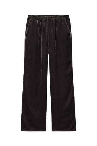 Velours Pyjamabroek - Donkerbruin