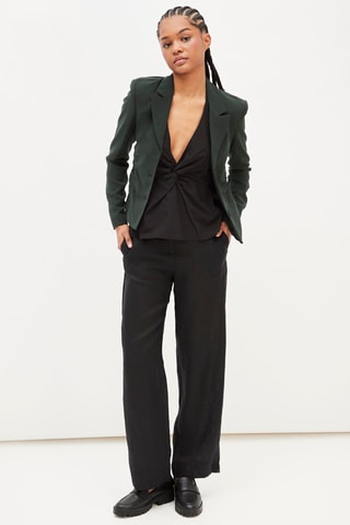 Wollen Blazer Donkergroen