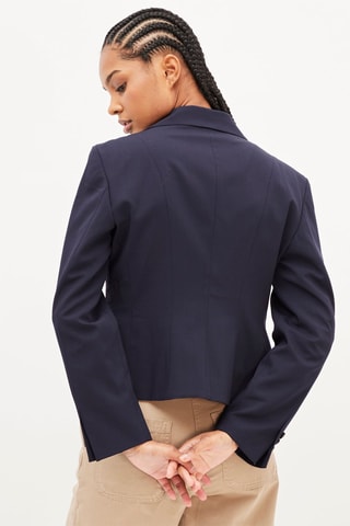 Wollen Blazer Marineblauw