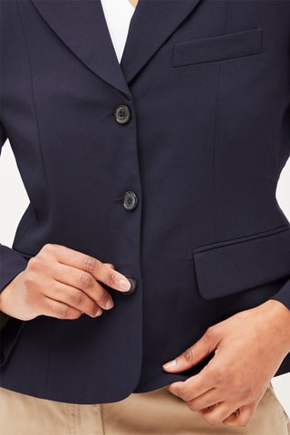 Wollen Blazer Marineblauw