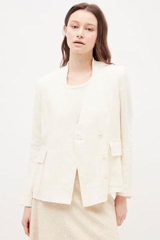 Linnen Blazer Ecru