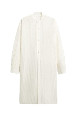 Linnen en Wollen Kaftan - Wit