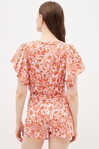 Crop Top Oranje en Ecru