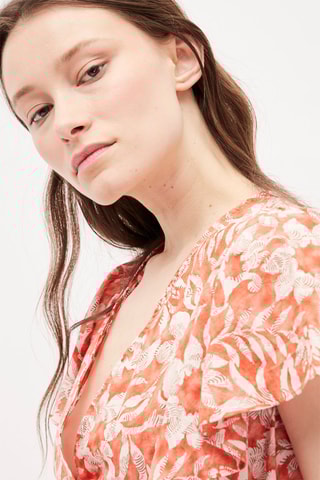 Crop Top Oranje en Ecru