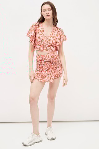 Crop Top Oranje en Ecru