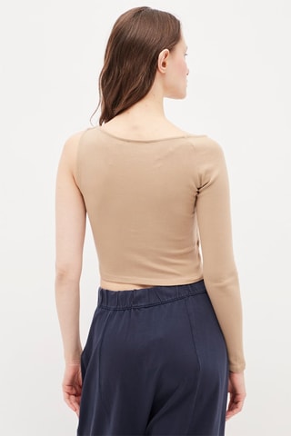 Asymmetrische Top Beige