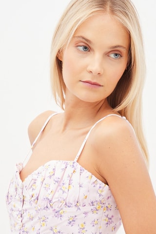 Crop Top Lichtpaars en Geel