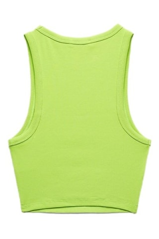 Mouwloze crop top - Groen