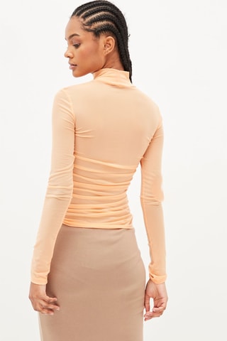 Gedrapeerde Top Oranje