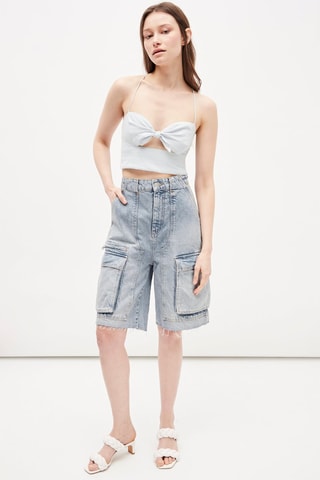 Strapless Top Hemelsblauw