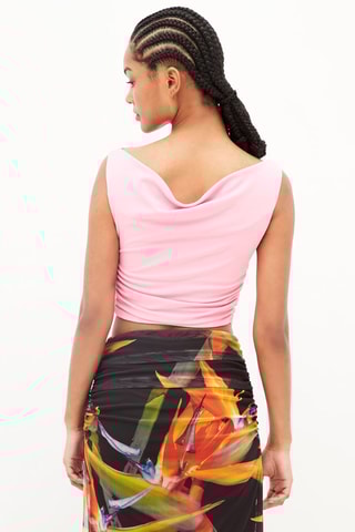 Gedrapeerde Top Roze