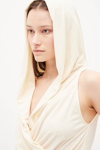 Top met Capuchon Crèmekleurig