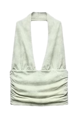 Crop Top Tie and Dye - Zeegroen