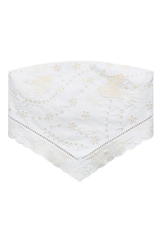 Crop top bustier met Engelse borduursels - Wit