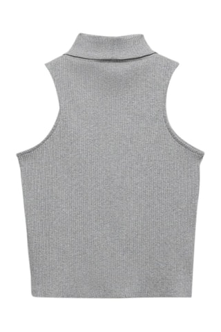 Top - Gemêleerd Grijs