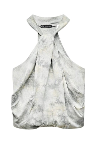 Crop Top Tie and Dye - Grijs