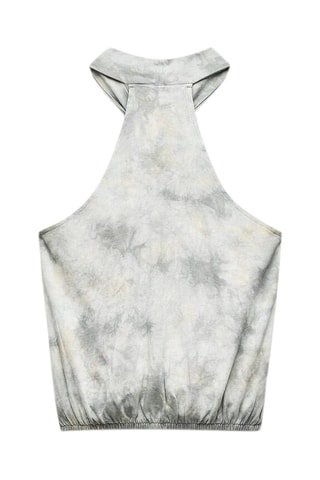 Crop Top Tie and Dye - Grijs