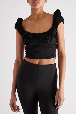Crop top - Zwart