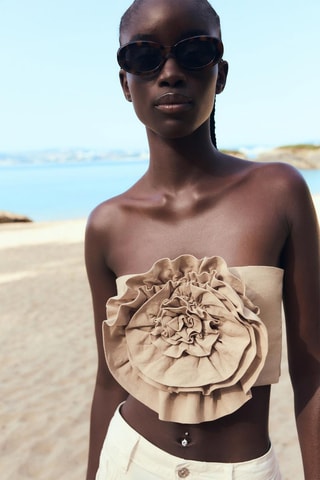 Stapless Top - Beige