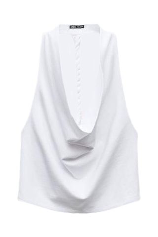 Gedrapeerde Top - Wit