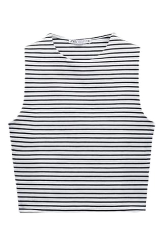 Crop Top - Wit en Zwart