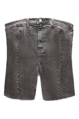 Strapless spijkertop - Donkergrijs