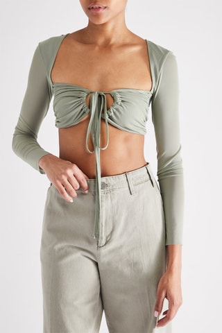 Crop top - Zeegroen