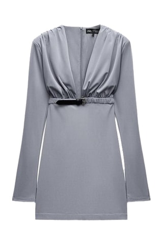 Gedrapeerde Jurk - Grijs